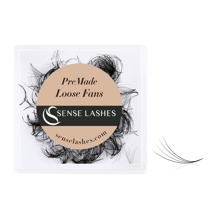 PreMade Loose Fans by Sense Lashes, 4D volume eyelash extensions