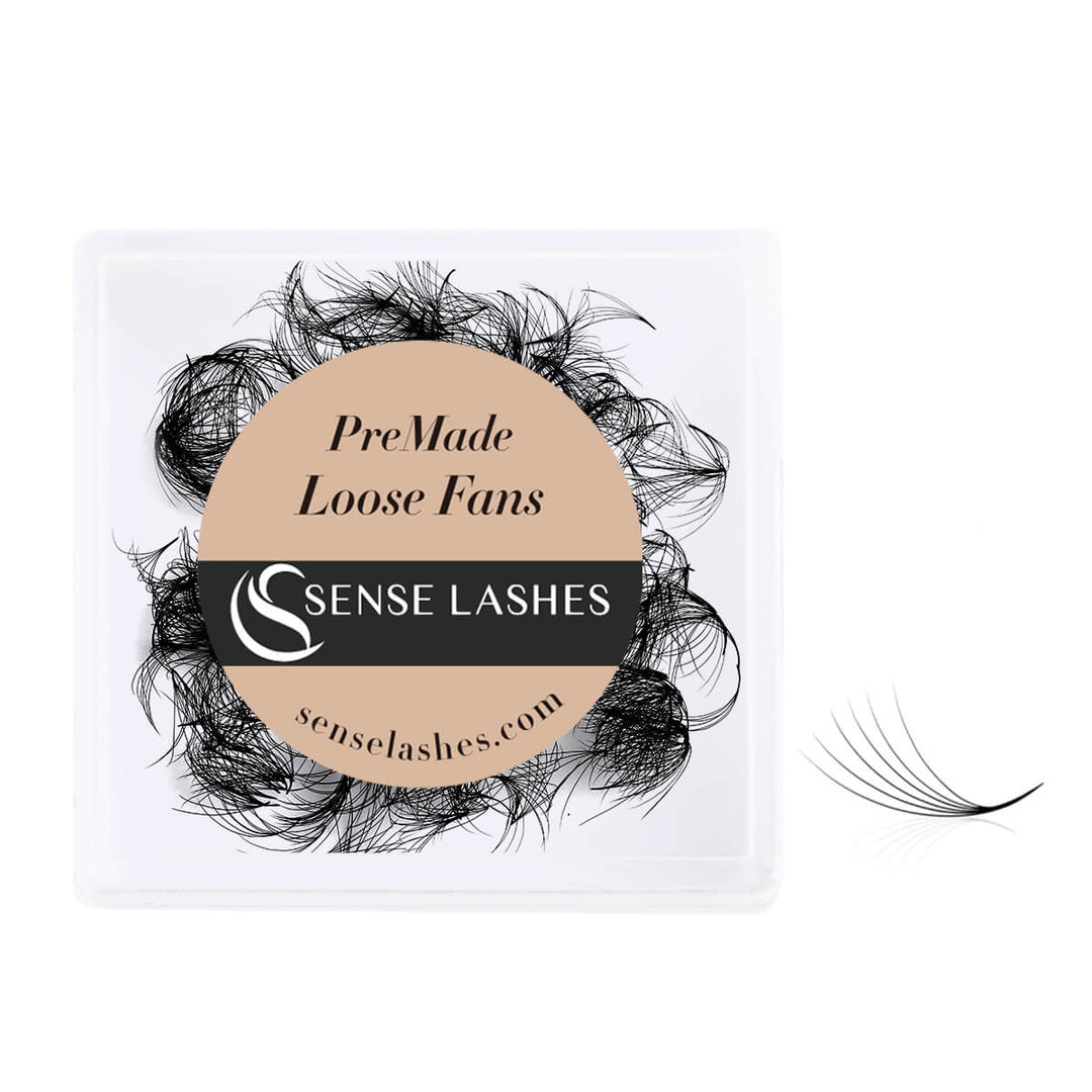 SenseLashes Premade Loose Fans, 6D volume eyelash extensions, pointy base