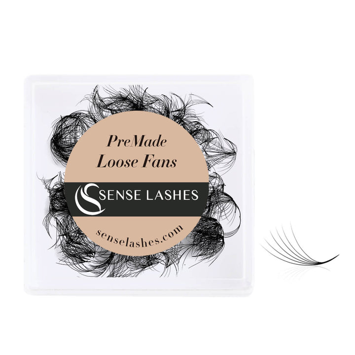 SenseLashes Premade Loose Fans, 6D volume eyelash extensions, pointy base