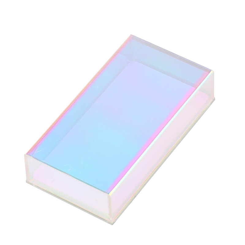 Iridescent Acrylic Lash Tile with Cover, perfect for professional eyelash extensions organization and protection.