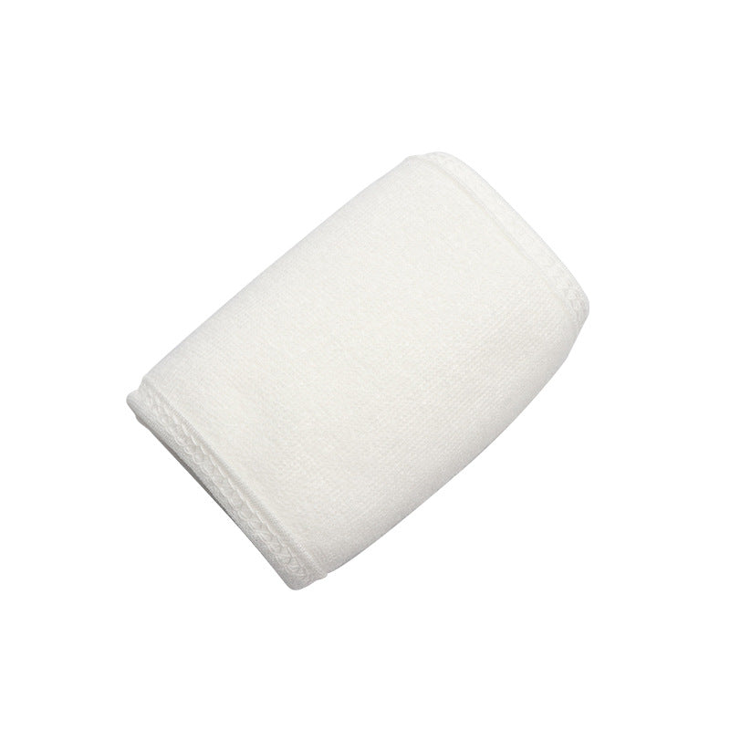 White toweling cloth adjustable headband, ideal for makeup, yoga, and salon use.