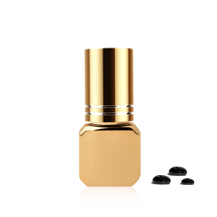 Gold Ultra Bond Eyelash Extension Glue Bottle with Droplets, 0.5-1 Second Drying Time