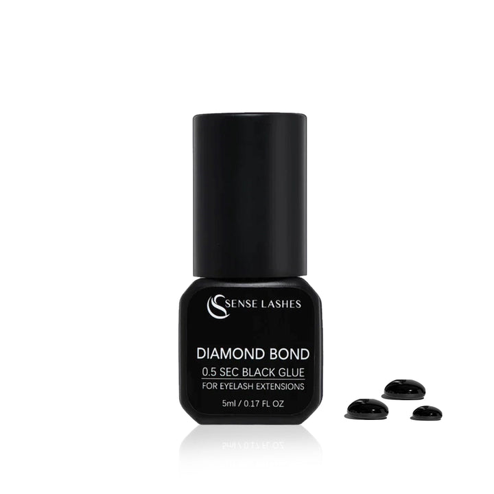 Sense Lashes Diamond Bond 0.5 second black glue for eyelash extensions, 5ml / 0.17 fl oz, professional lash adhesive