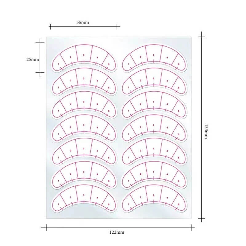 Lash Map 10pcs/Pack - Pre-printed lash mapping stickers for professional eyelash extensions, essential salon supplies.