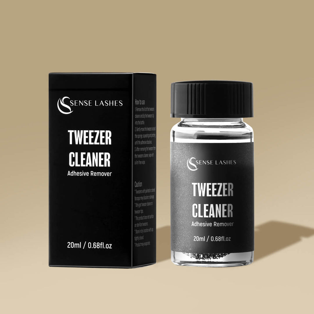 SenseLashes Tweezer Cleaner for lash tweezers, removes adhesive for clean, professional lash extension application.