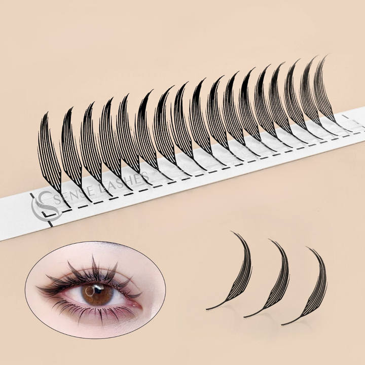 SenseLashes Anime Lashes: Premade fans for volume, perfect for anime and manga lash styles.