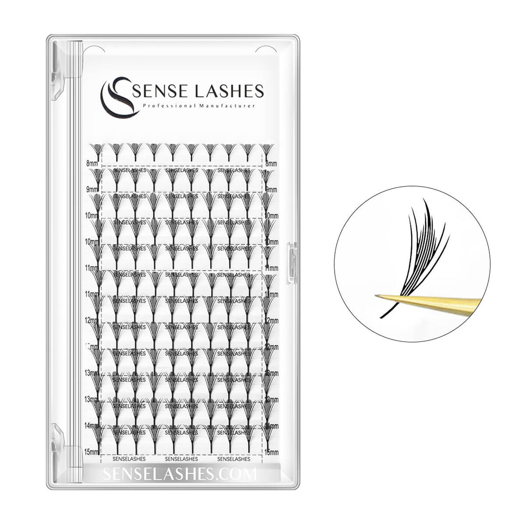 Sense Lashes Anime Chunk Eyelash Extensions in tray, perfect for creating bold, spiky lash looks