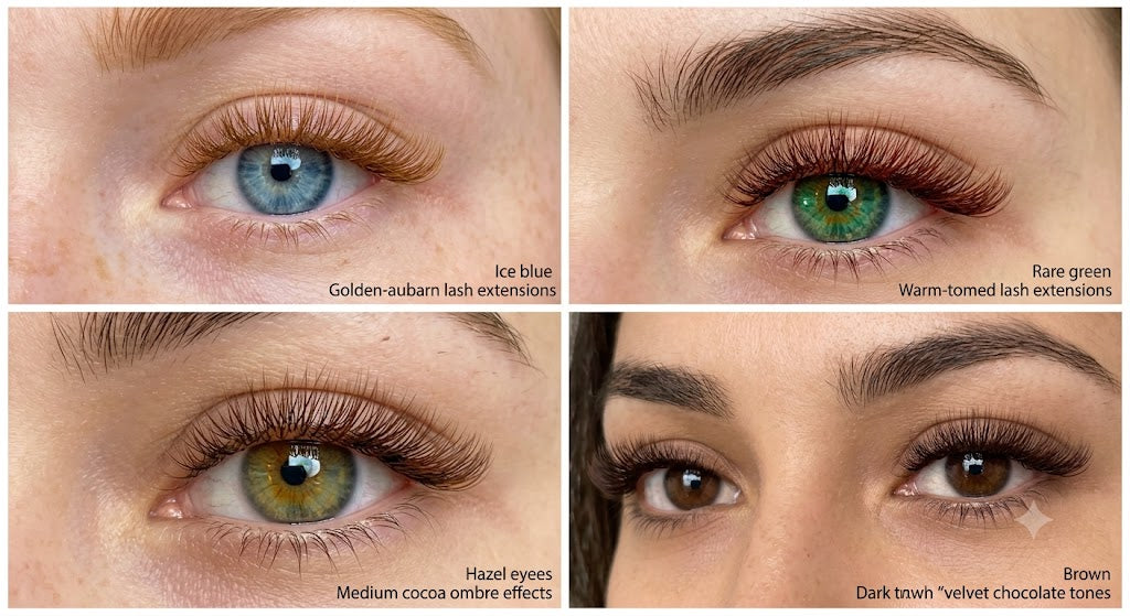 Brown Lash Extensions for Blue, Green, Hazel, and Brown Eyes