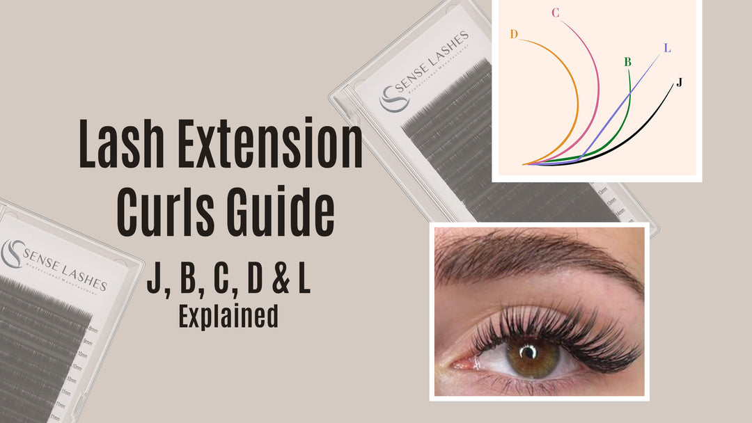 Lash Extension Curls Guide: J, B, C, D & L Explained
