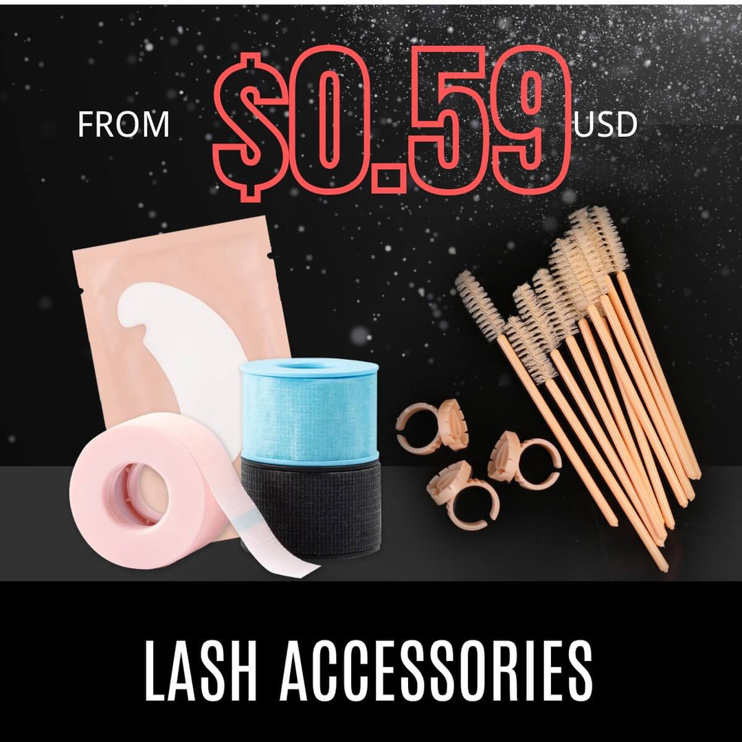 Salon supplies product shot with decorative elements.