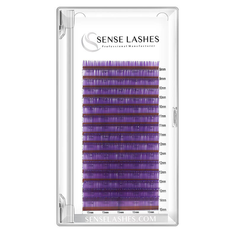 Purple 0.05mm Eyelash Extensions by SENSELASHES 