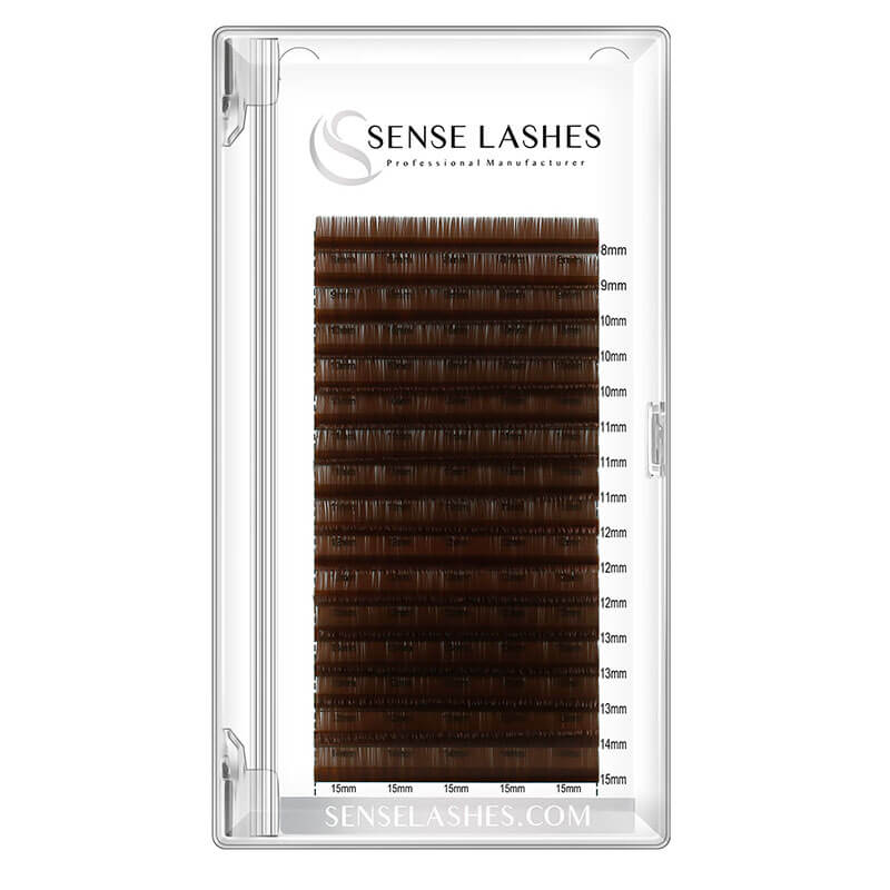 0.07MM Brown Volume Eyelash Extensions by SenseLashes 