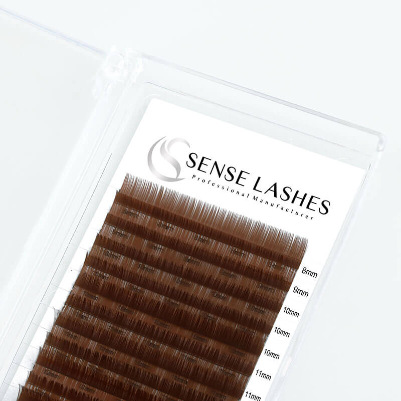 SENSE LASHES 0.07mm deep brown eyelash extensions for natural look 
