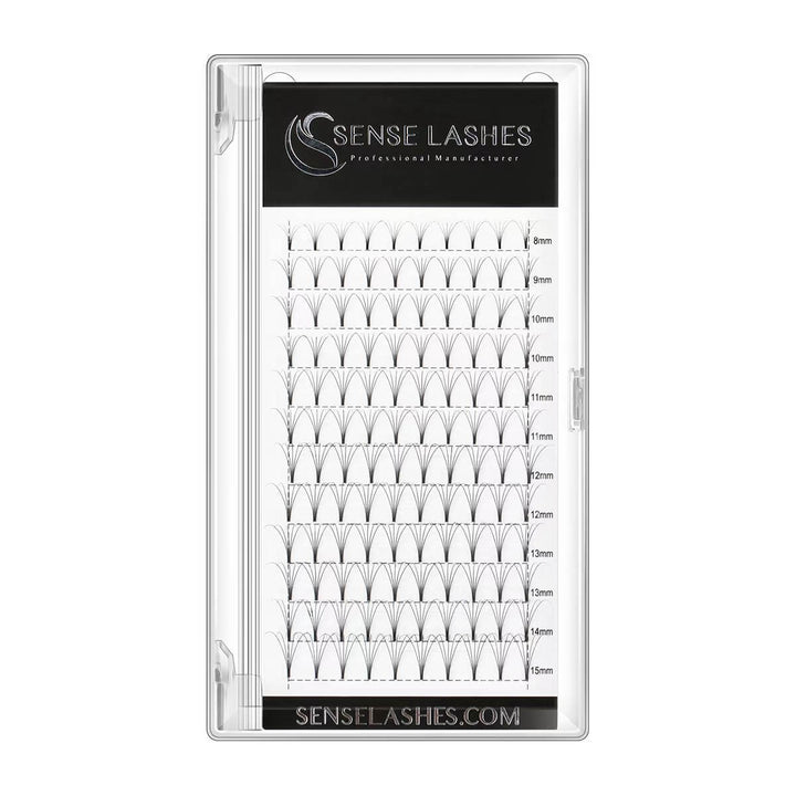 Sense Lashes 0.07 5D Pre-Made Volume Fans Lashes with base tape, professional lash products, find at senselashes.com