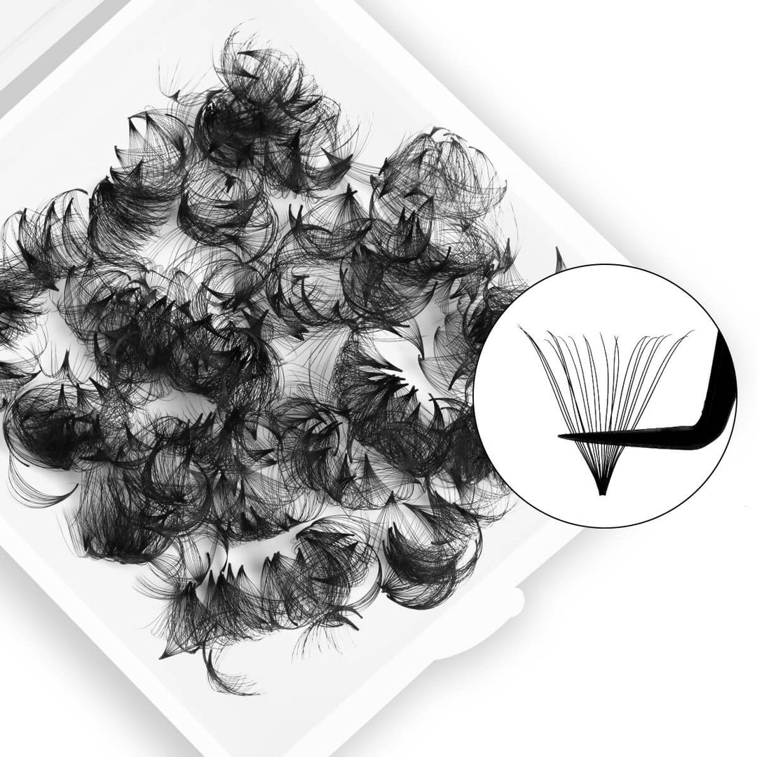 Premade volume lash fans for professional eyelash extensions 
