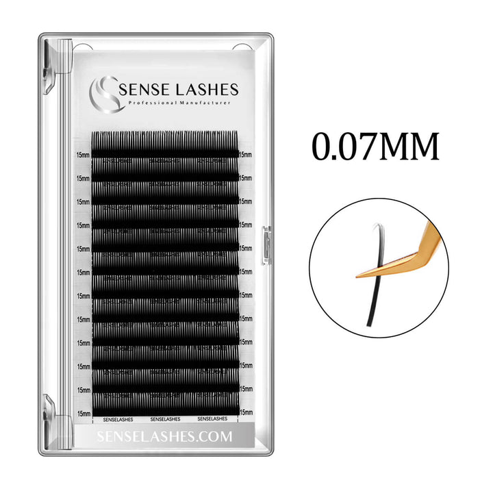 0.07mm 5D Camellia Wispy Eyelash Extensions by SENSELASHES 