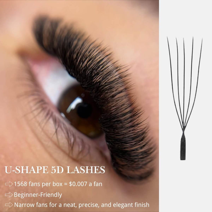 5D U자형 속눈썹 연장