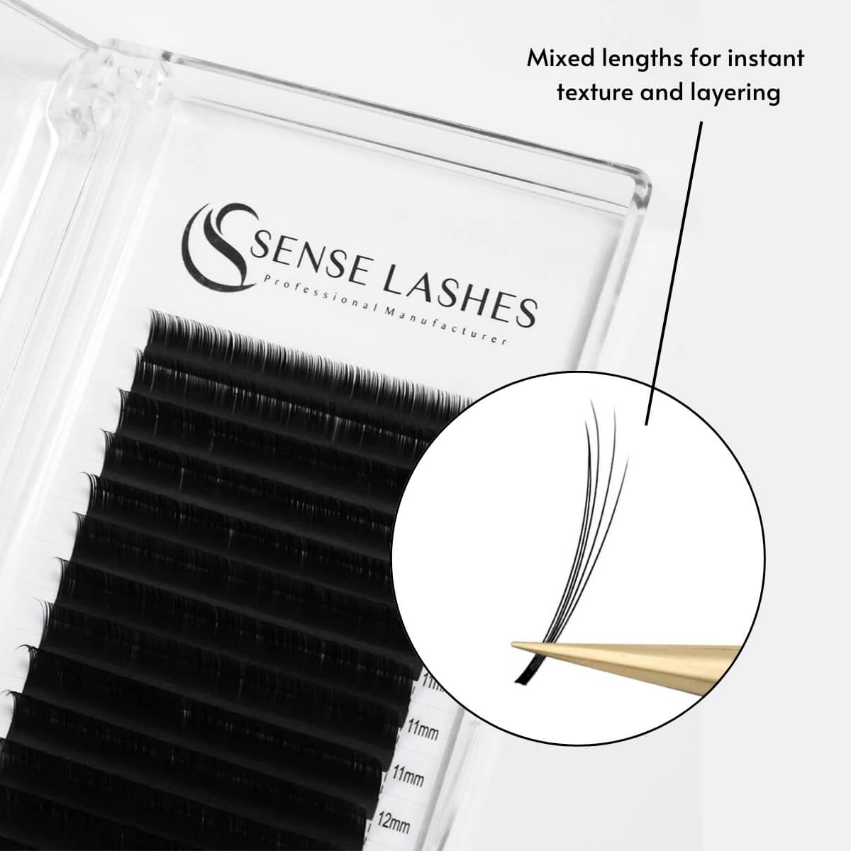 Camellia Textured Lashes | Wispy Lash Extensions - SenseLashes