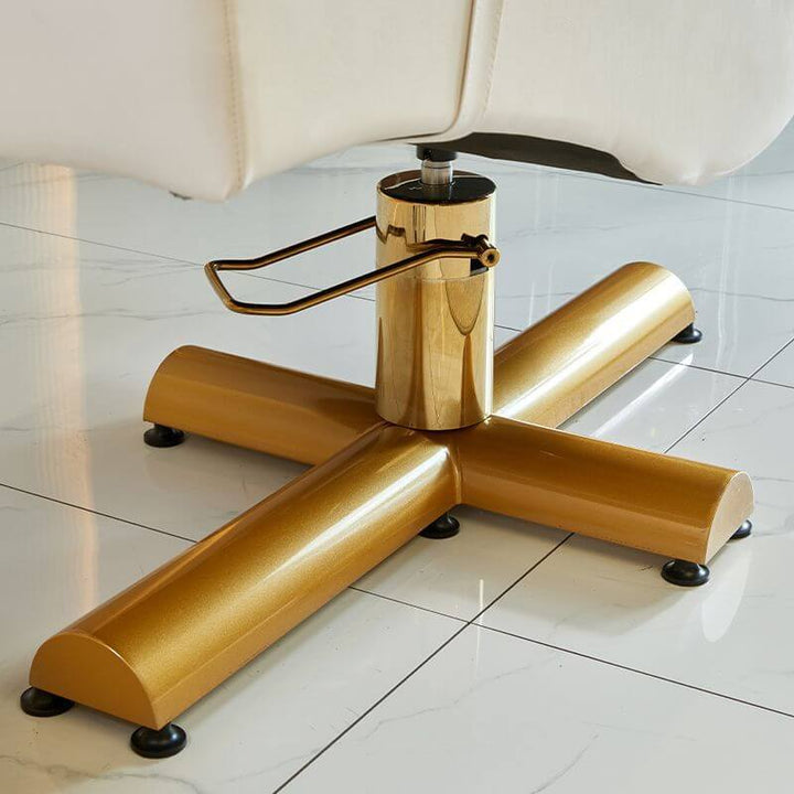 Gold Base of a Curved Lash Bed, salon furniture