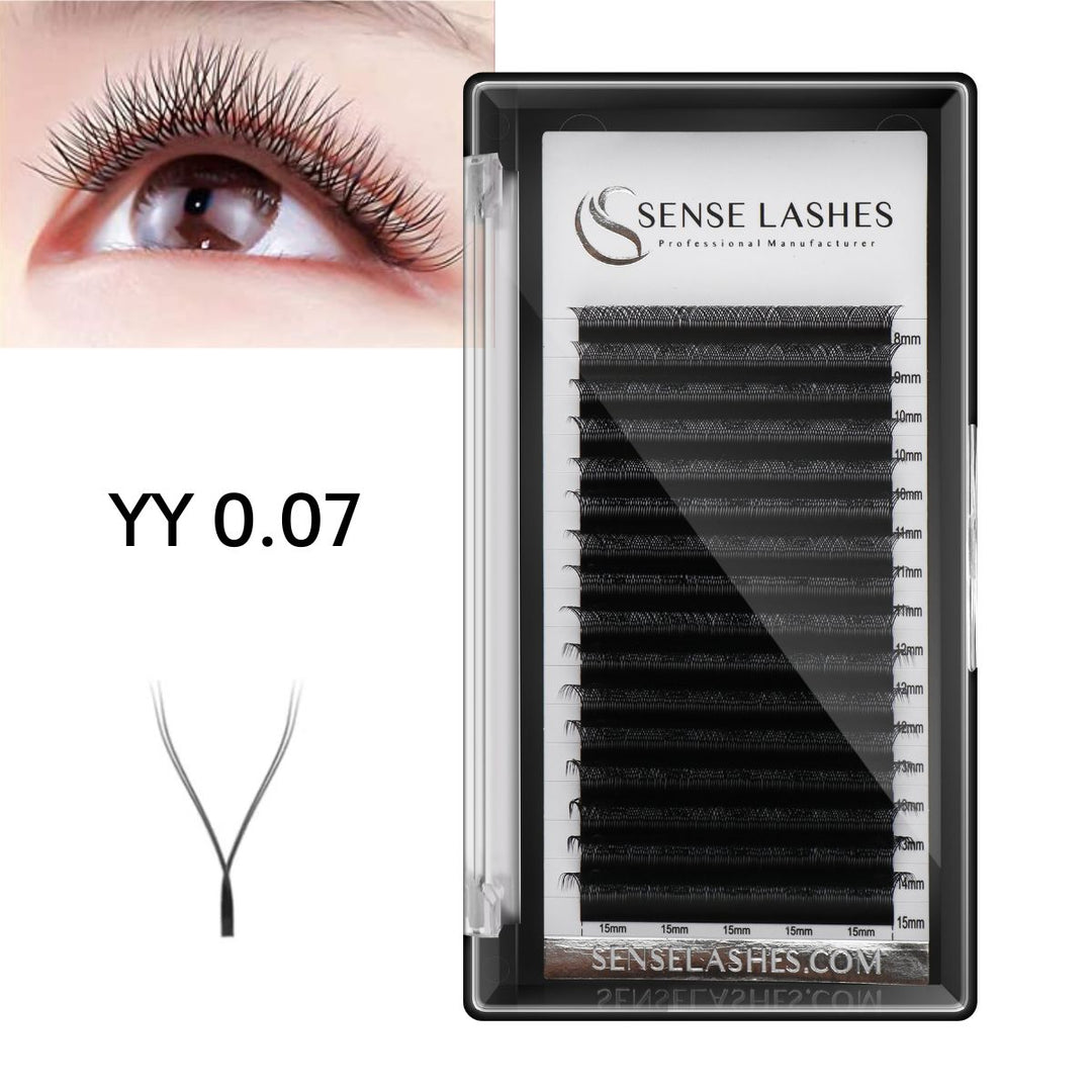 YY 0.07 Volume Eyelash Extensions by SENSELASHES 