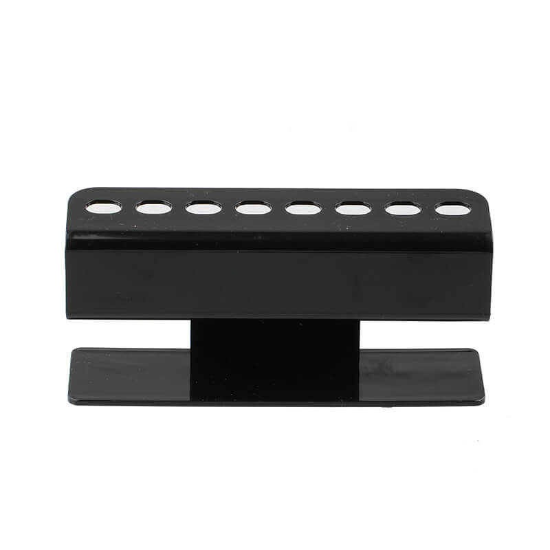 Black acrylic 8-slot tweezer display holder for lash artists 