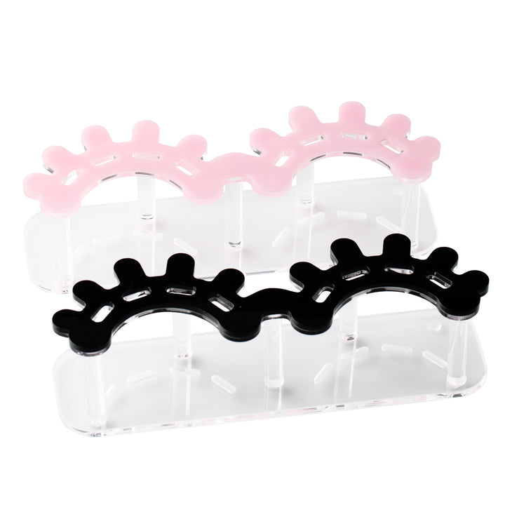 Pink and Black Acrylic Eyelash Tweezer Display Holder