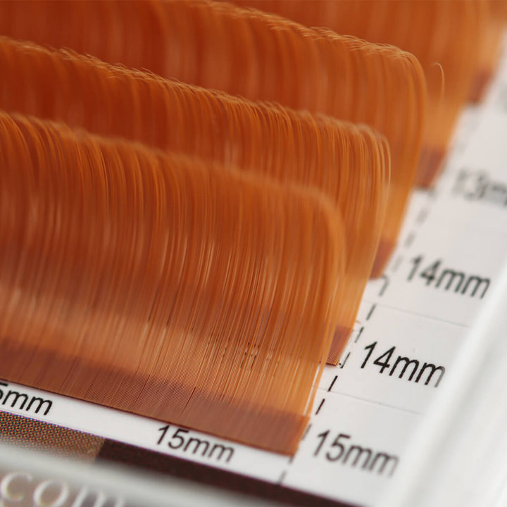 Pestañas Ámbar Suave Canela Mate Marrón