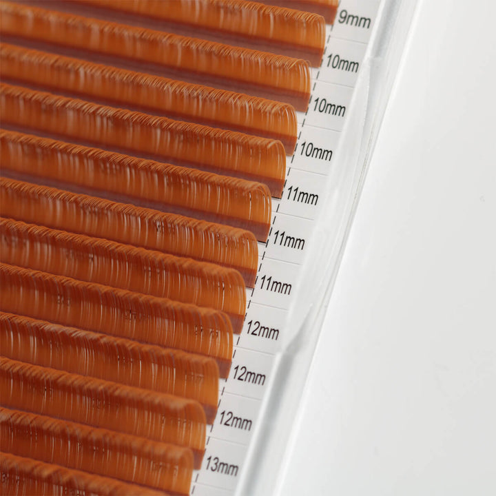 Pestañas Ámbar Suave Canela Mate Marrón