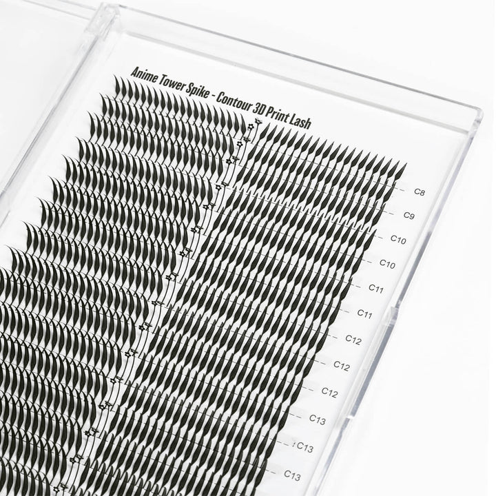 Anime Fox Spike Contour Laser Print Eyelash Extensions