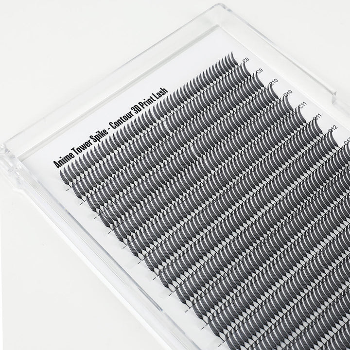 Anime Needle Spike lash extensions, Contour 3D Print, ultra-slim