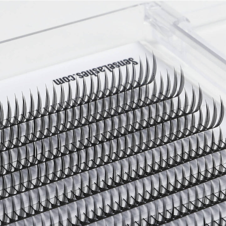 Black anime needle spike lash extensions, ultra-slim for sharp definition & textured styles.