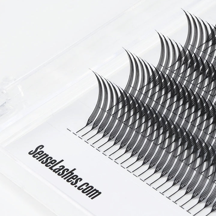 Black anime needle spike wispy lash extensions by SenseLashes