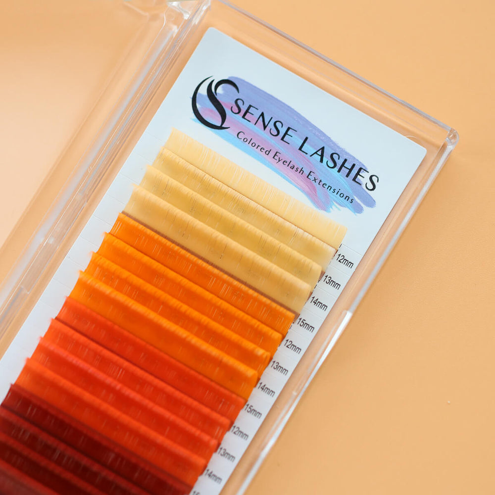 SENSELASHES Art Series Orange Vigour Lashes - Colorful Eyelash Extensions