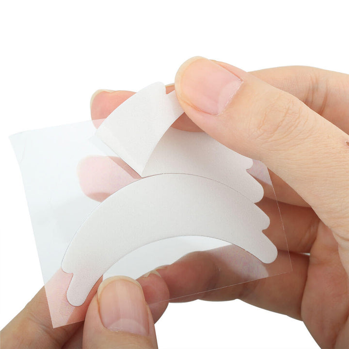 Butterfly Shaped Foam Eyepad being peeled from backing 