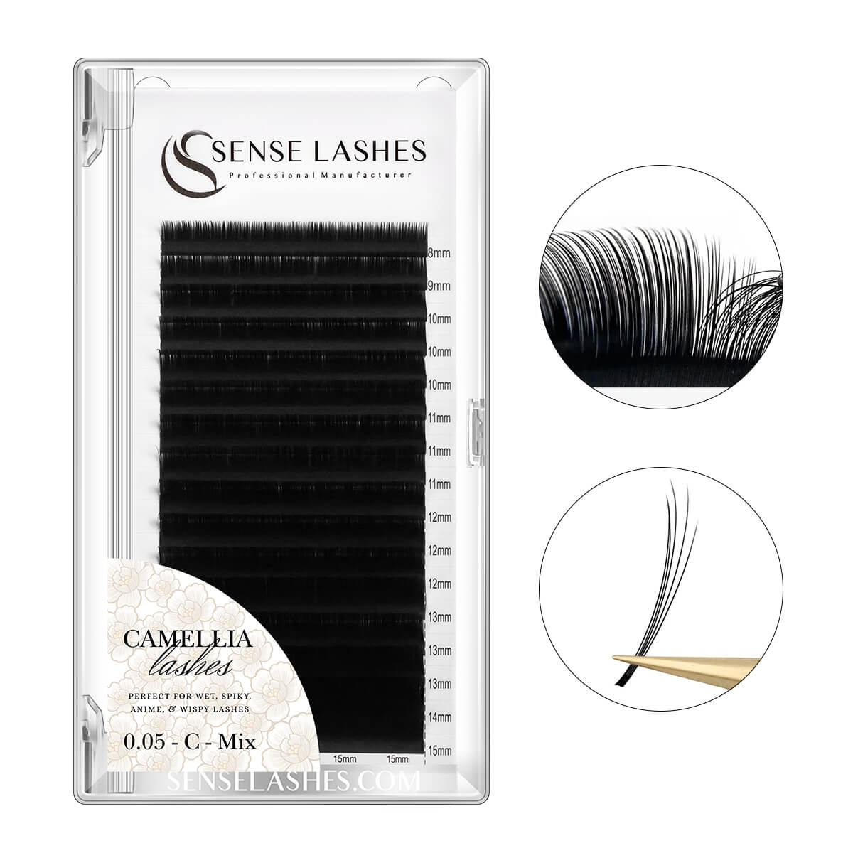 Camellia Textured Lashes | Wispy Lash Extensions - SenseLashes