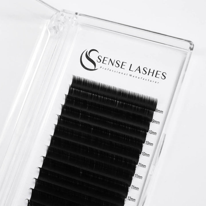 Sense Lashes Camellia mixed length textured lash extensions 8-12mm