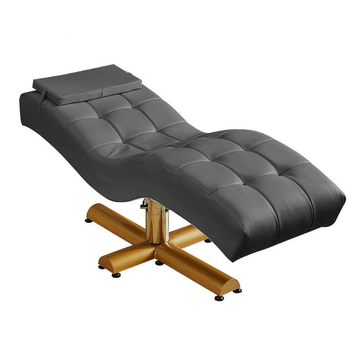 Luxury Curved Lash Bed - Black with Gold Base