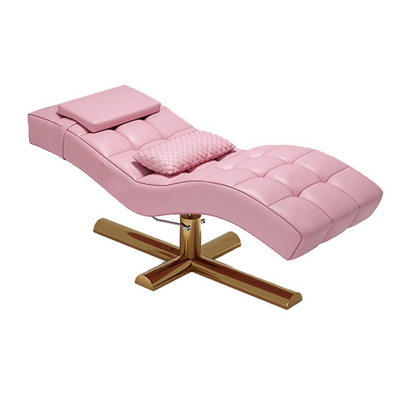 Pink Curved Lash Bed with Gold Base for Lash Extensions