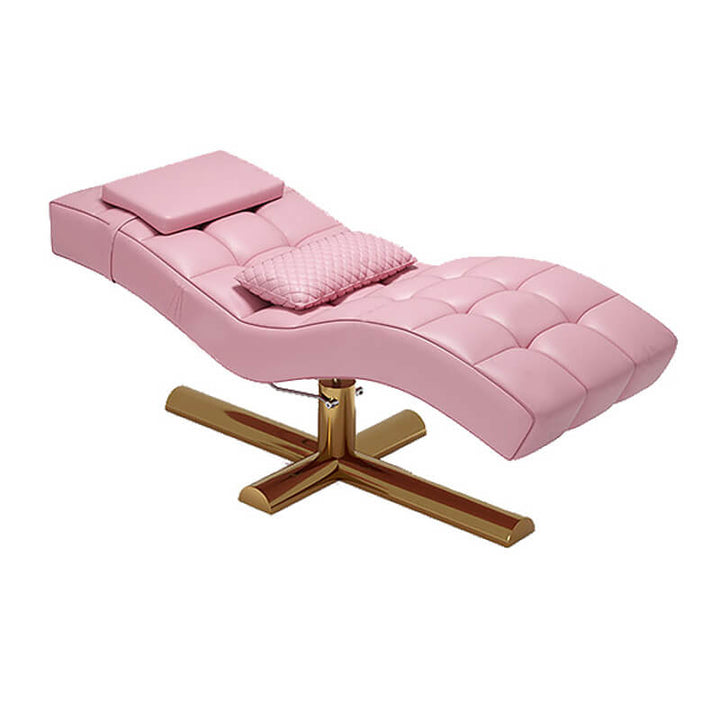Pink Curved Lash Bed with Gold Base for Lash Extensions