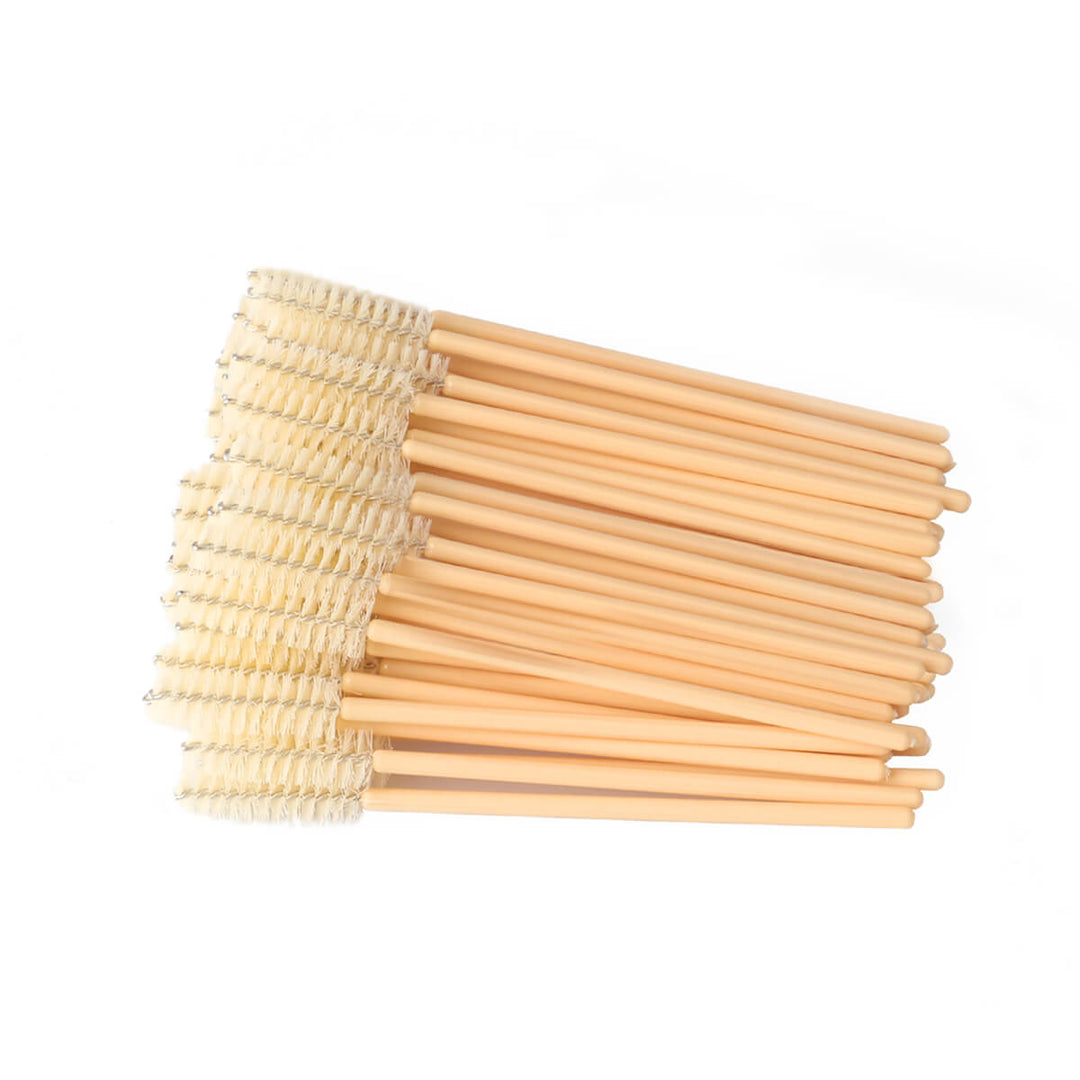 Disposable mascara wands for eyelash extension maintenance