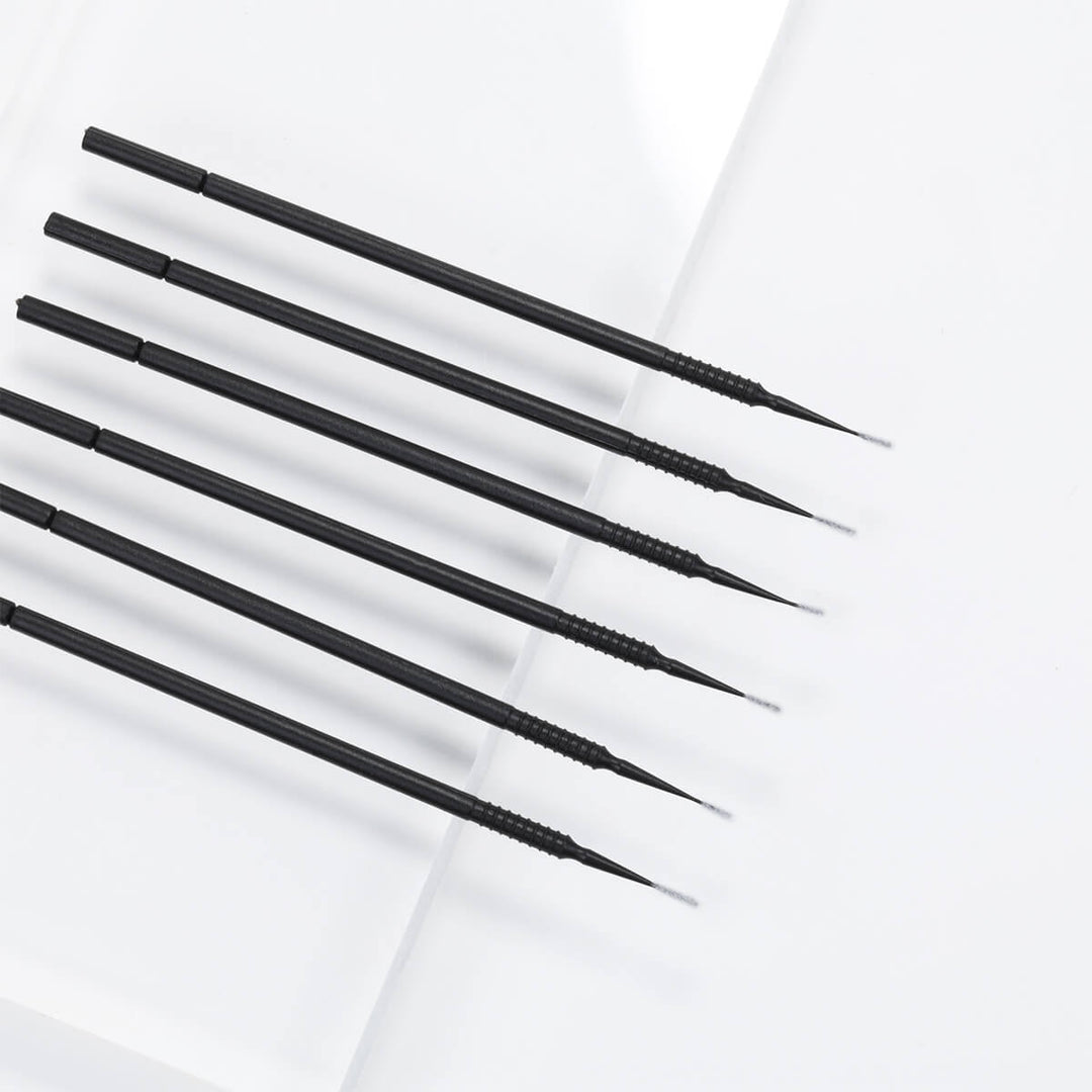 Black eyelash extension applicator tools with fine tips for precise lash application