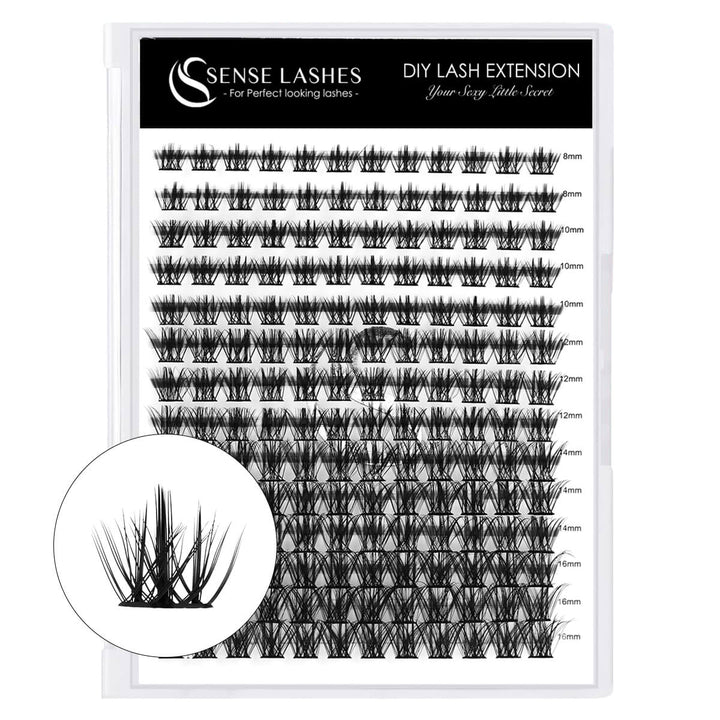 SENSELASHES DIY Individual Cluster Lashes 168 Pcs 