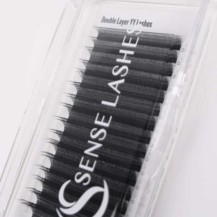 Double Stack Lashes Double Layer Y Lashes | Soft Wispy Lashes 4D - SenseLashes – SENSELASHES