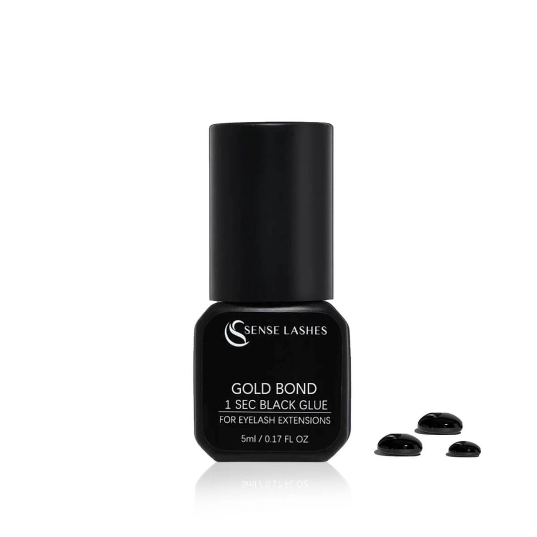 SENSELASHES Gold Bond 1 Second Black Eyelash Extension Glue