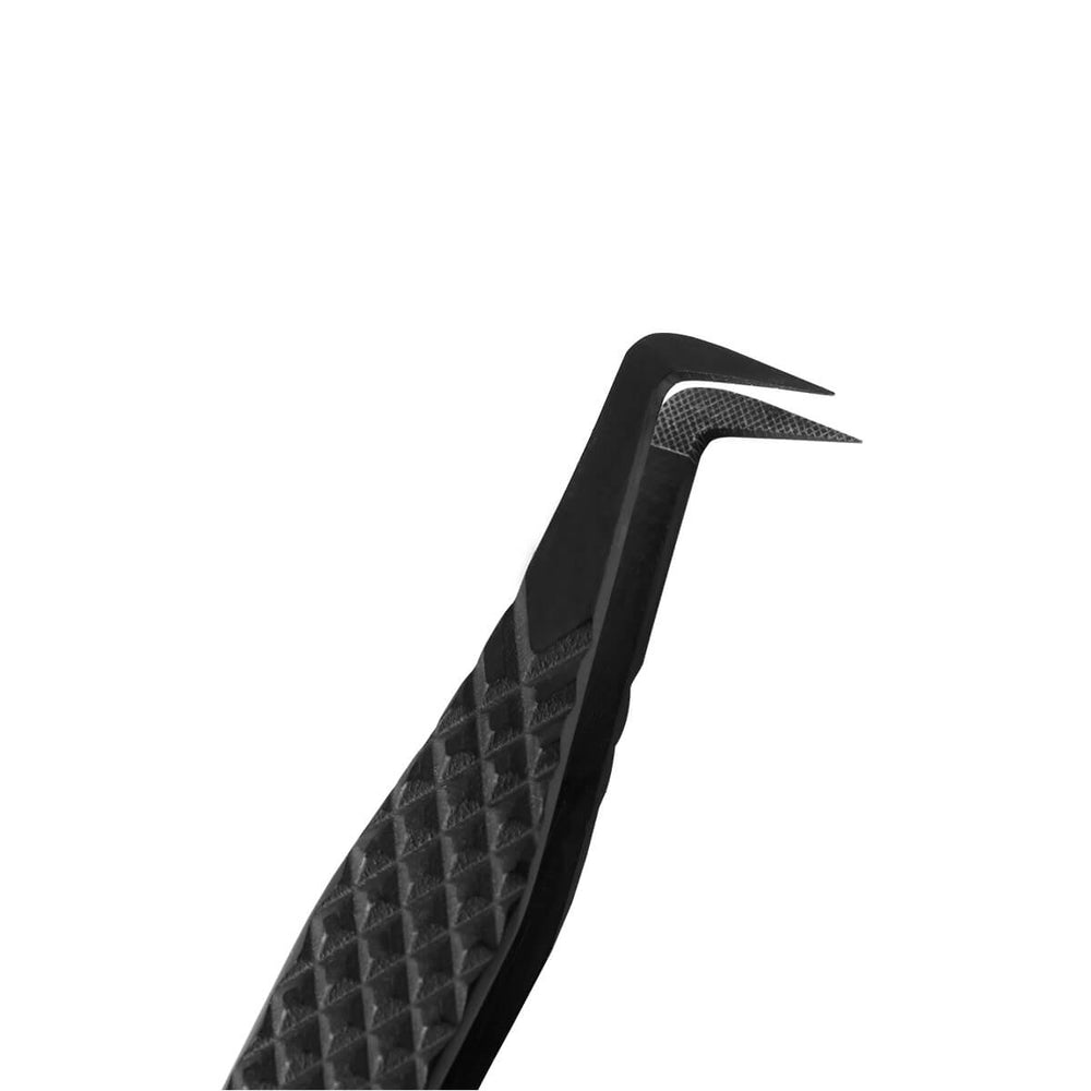 Professional 90 degree fiber tip volume tweezers for eyelash extensions