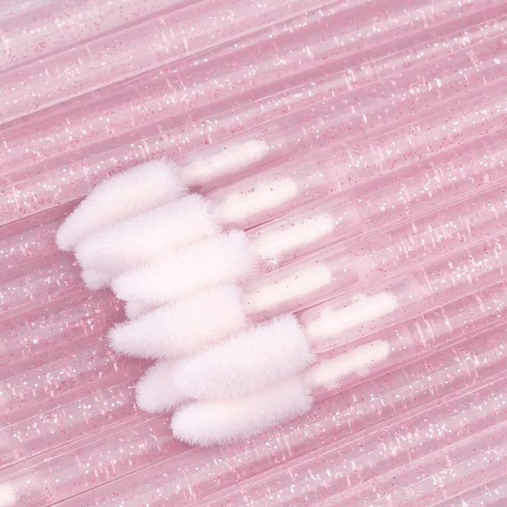 Pink glitter applicators brush, lint free for eyelash extensions 
