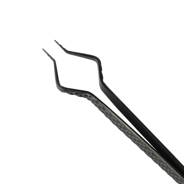ISO PRO Isolation Tweezer for lash extension, with angular opening, close-up