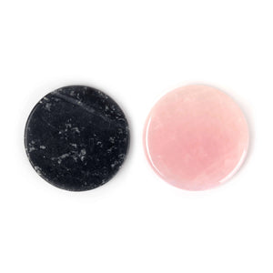 Black and pink jade stone glue holder for lash extensions, eco-friendly. Made of 100% jade stone, improving lash retention.