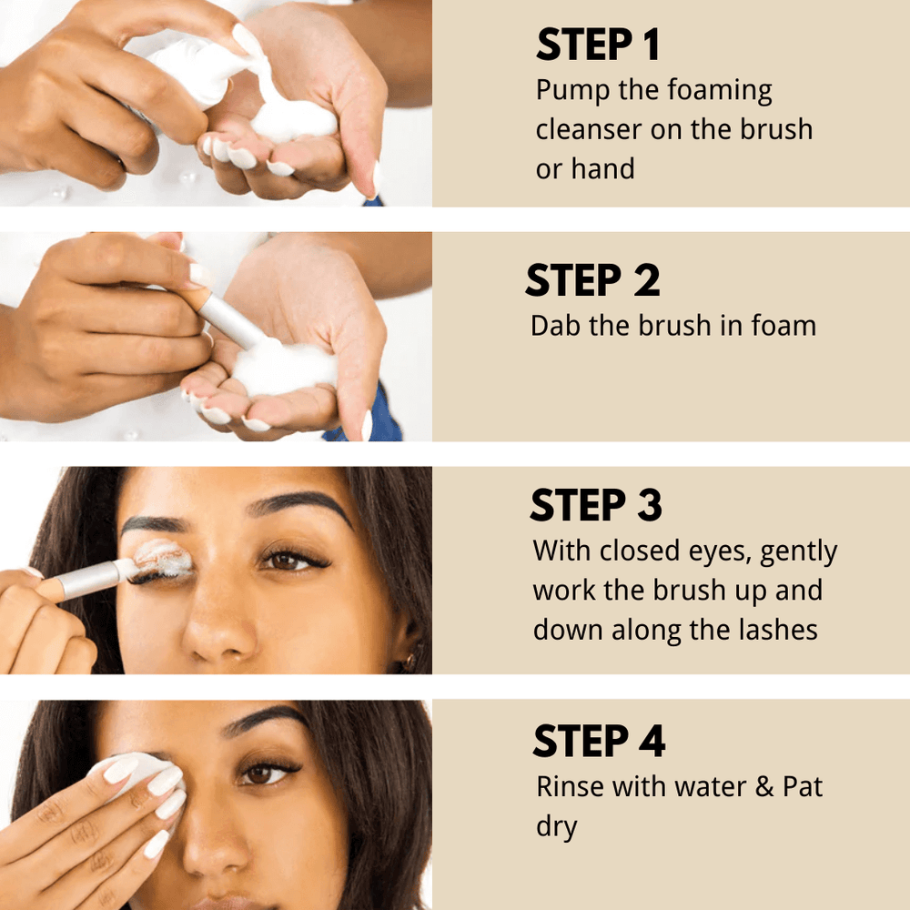 How to use SENSELASHES lash shampoo for lash extension cleaning