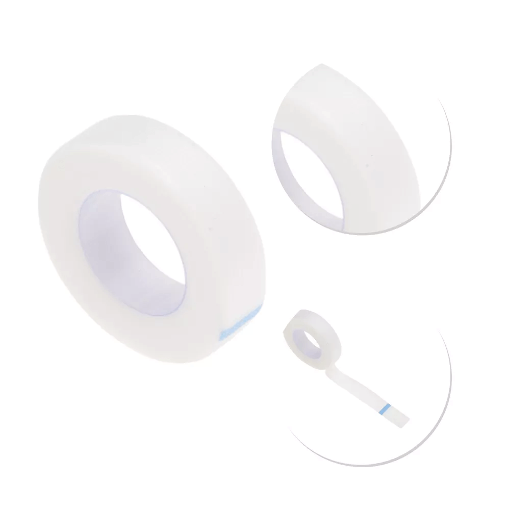 Perforated transparent medical tape for eyelash extension, easy to tear and apply.